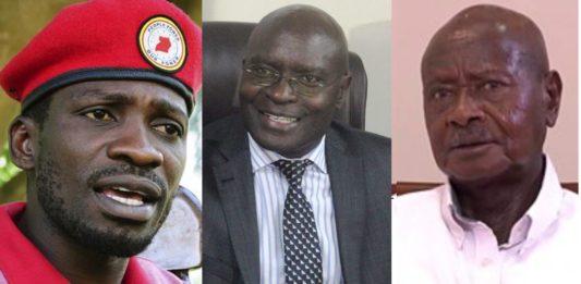 Bobi Wine, Simon Byabakama and President Museveni