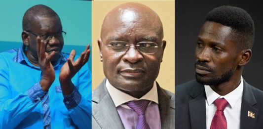 Patrick Oboi Amuriat, Simon Byabakama and Bobi Wine.
