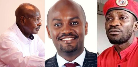 Museveni, Andrew Mwenda and Bobi Wine