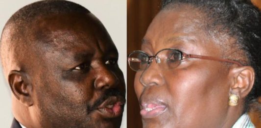 Deputy Speaker Jacob Oulanyah and Speaker Rebecca Kadaga