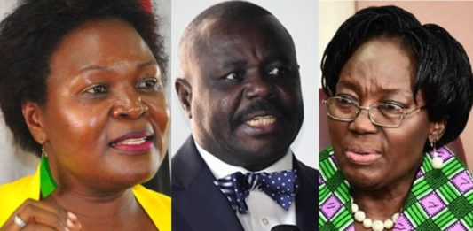 Ruth Nankabirwa, Jacob Oulanyah and Rebecca Kadaga.