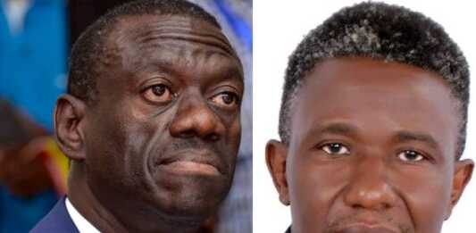 Besigye and journalist Gawaya Tegulle who lost his job at UBC TV for hosting the opposition politician